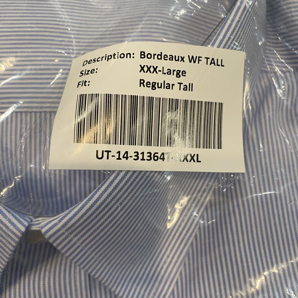 UNTUCKit Men's Light Blue Striped Button Down Shirt. LONG SLEEVE - Picture 2 of 2